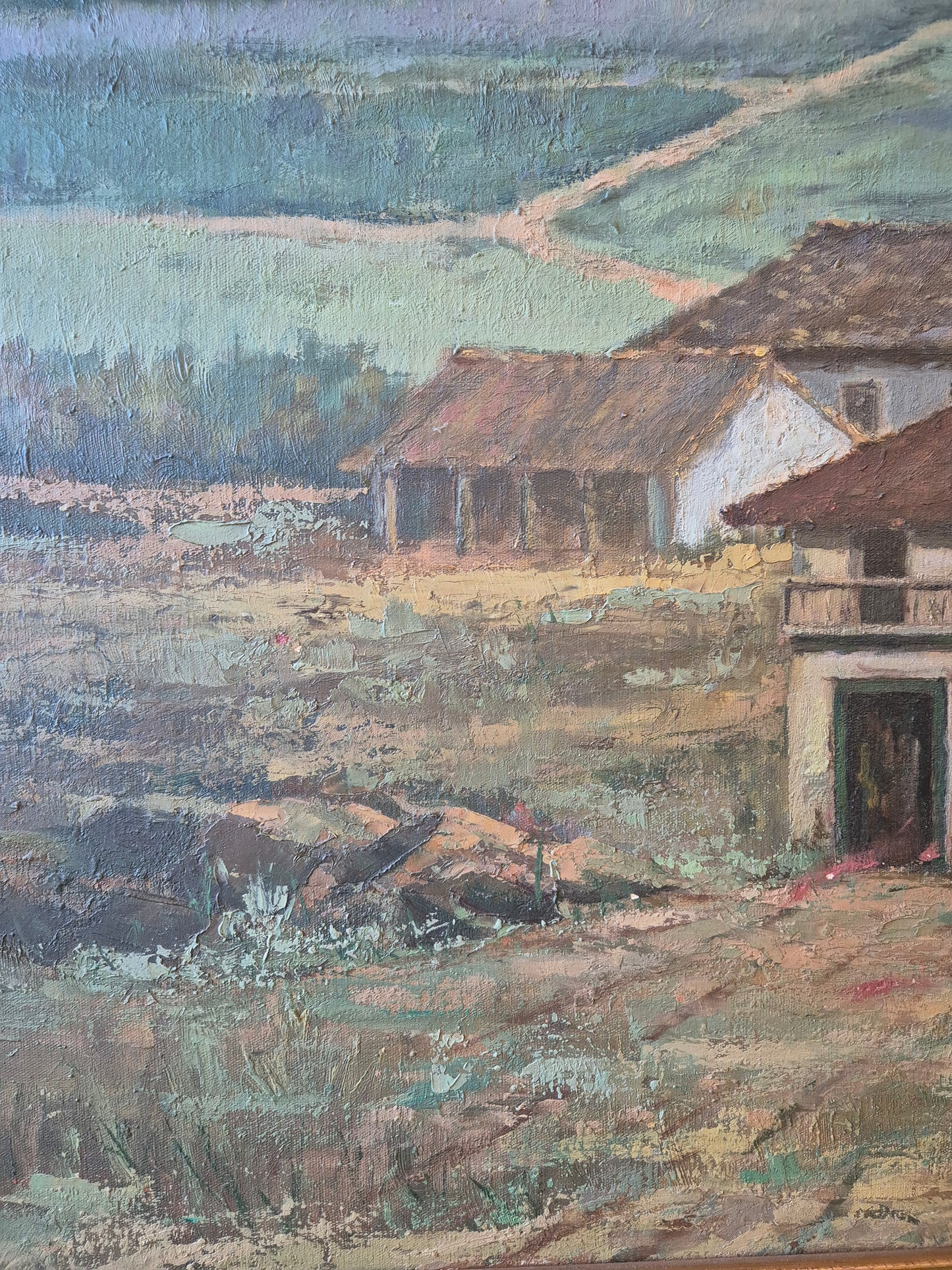 Ölgemälde Landschaft Donato Pacicco (XX) Velho Engenho Em Parati 72x88cm