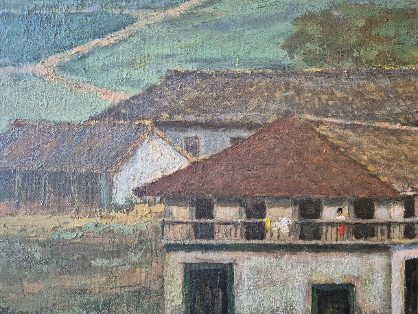 Ölgemälde Landschaft Donato Pacicco (XX) Velho Engenho Em Parati 72x88cm