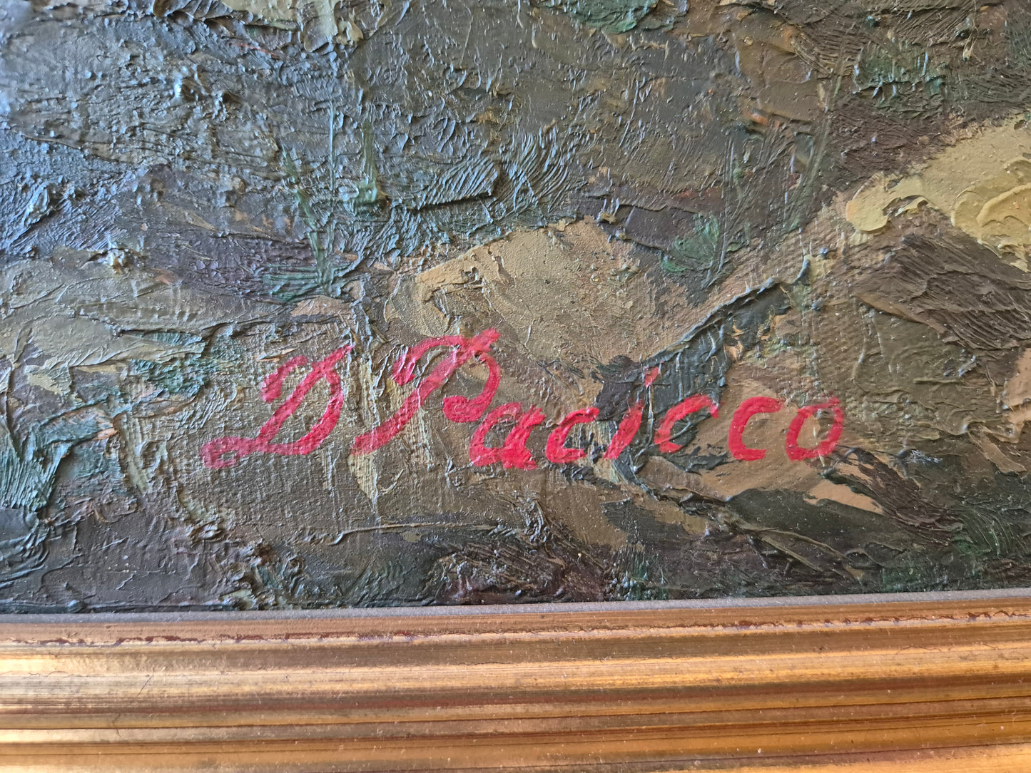 Ölgemälde Landschaft Donato Pacicco (XX) Velho Engenho Em Parati 72x88cm