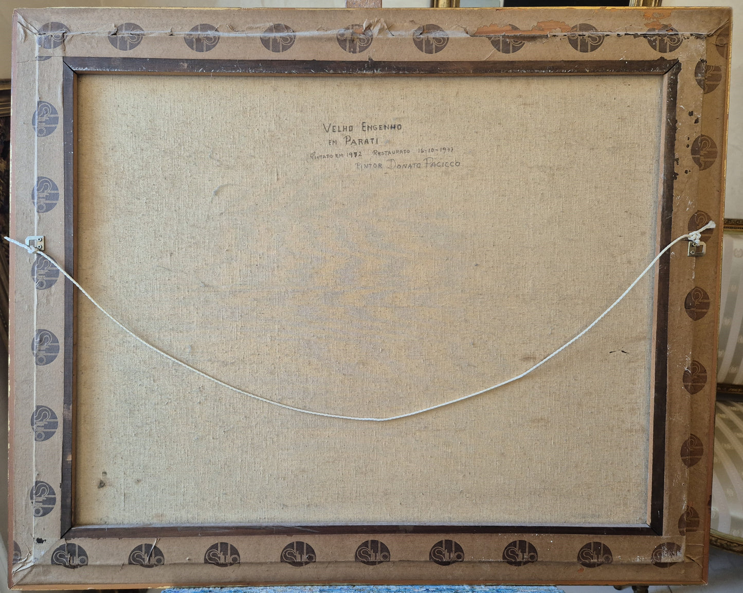 Ölgemälde Landschaft Donato Pacicco (XX) Velho Engenho Em Parati 72x88cm