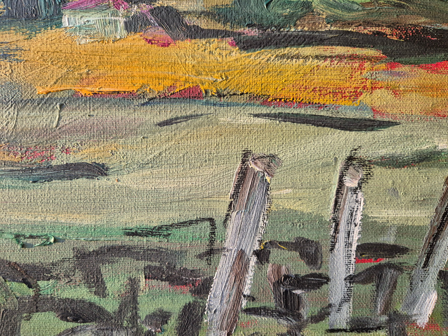 Rolf-Dietrich Ratzmann (1944–1992) Ölgemälde Expressionistische Landschaft