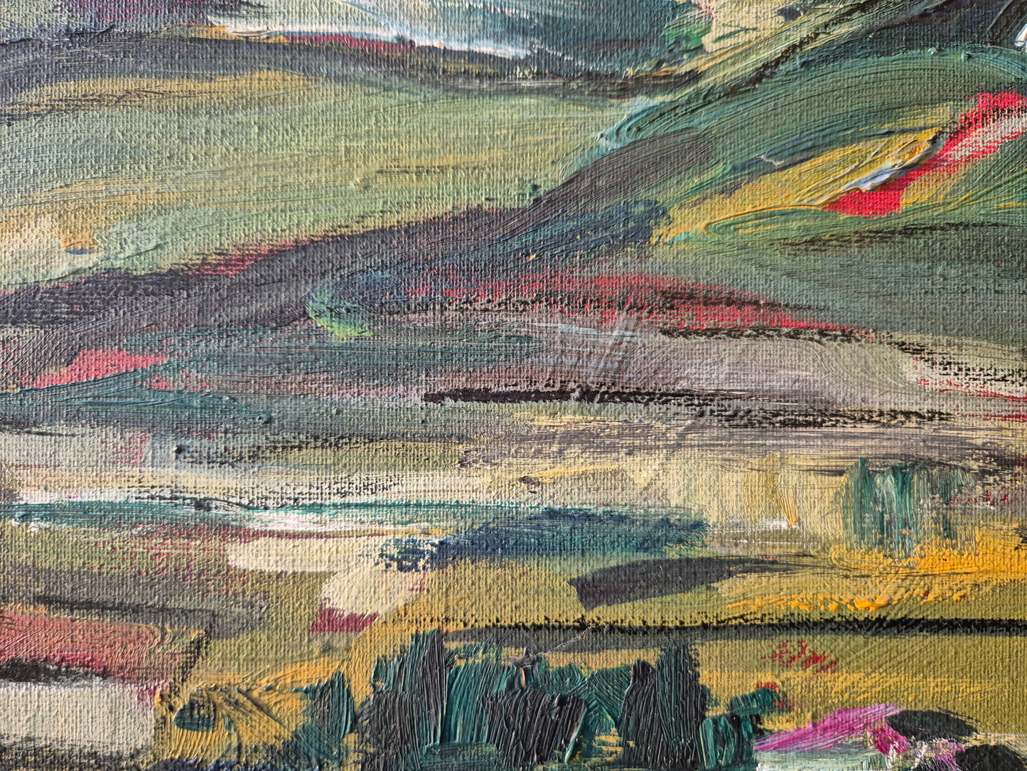 Rolf-Dietrich Ratzmann (1944–1992) Ölgemälde Expressionistische Landschaft