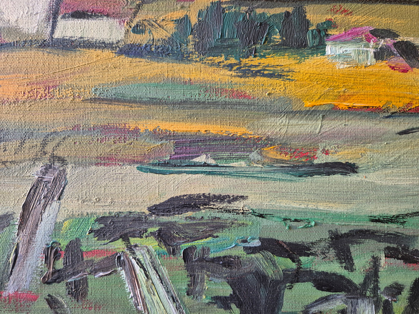 Rolf-Dietrich Ratzmann (1944–1992) Ölgemälde Expressionistische Landschaft