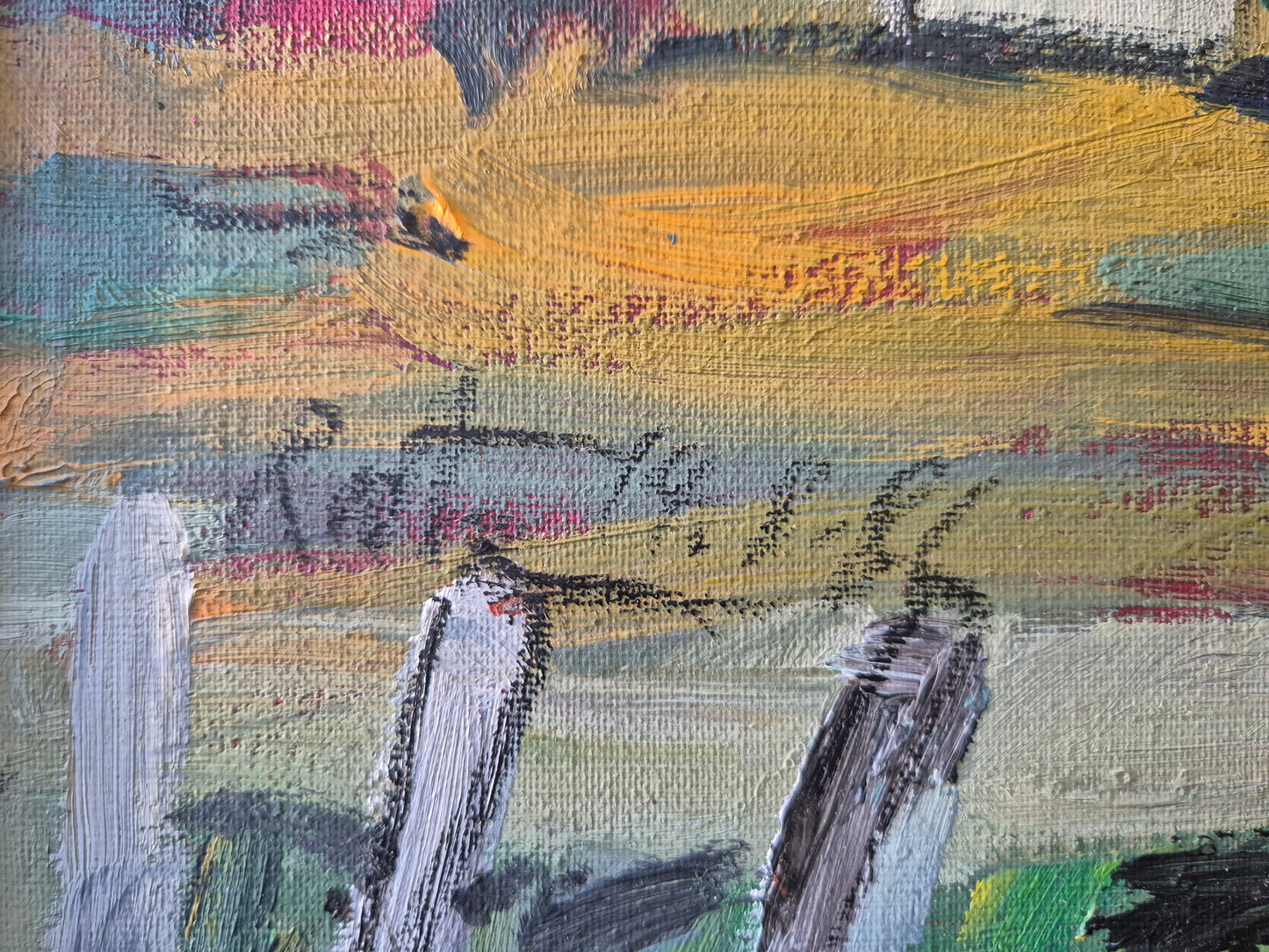 Rolf-Dietrich Ratzmann (1944–1992) Ölgemälde Expressionistische Landschaft