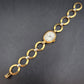 Elegante Damen Uhr von Pallas – Goldfarbenes Armband im Vintage-Stil