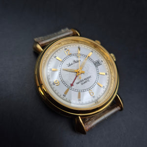 Louis Philippe Herren Uhr – Goldene President Watch mit Datumsanzeige