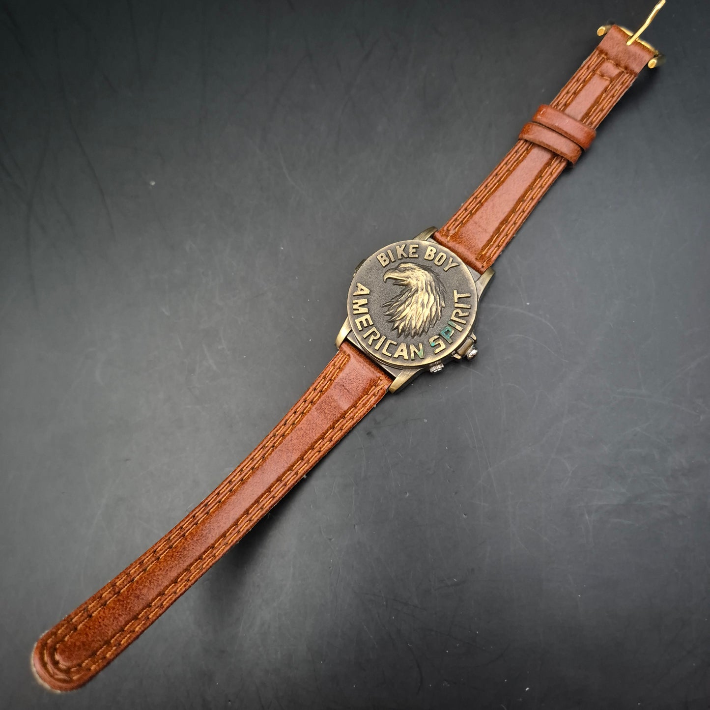 Bike Boy Herren Uhr – American Spirit Design mit Klappdeckel & Zugband