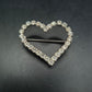 Funkelnde Herz Brosche – Komplett mit klarem Strass besetzt