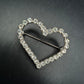 Funkelnde Herz Brosche – Komplett mit klarem Strass besetzt