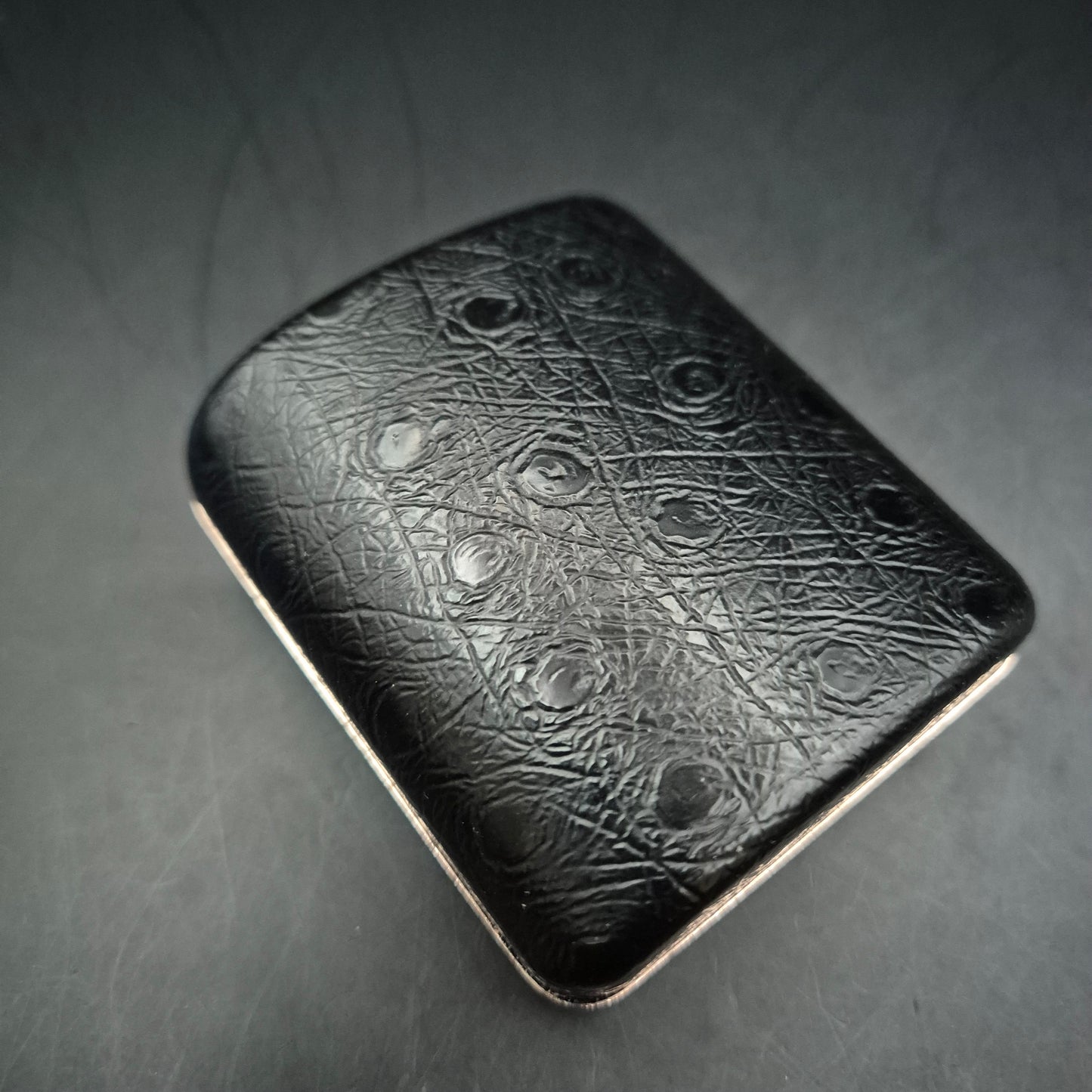 Elegante Herren Manschettenknöpfe – Rechteckig mit schwarzem Inlay