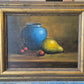 Ölgemälde Stillleben Früchte Krug K. Cotton (XX) Gerahmt 44x54cm