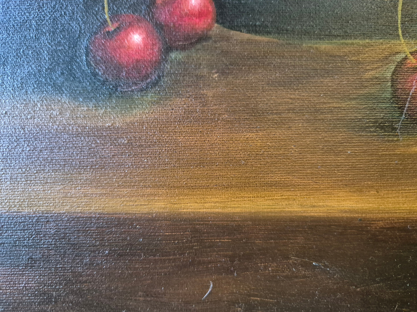 Ölgemälde Stillleben Früchte Krug K. Cotton (XX) Gerahmt 44x54cm