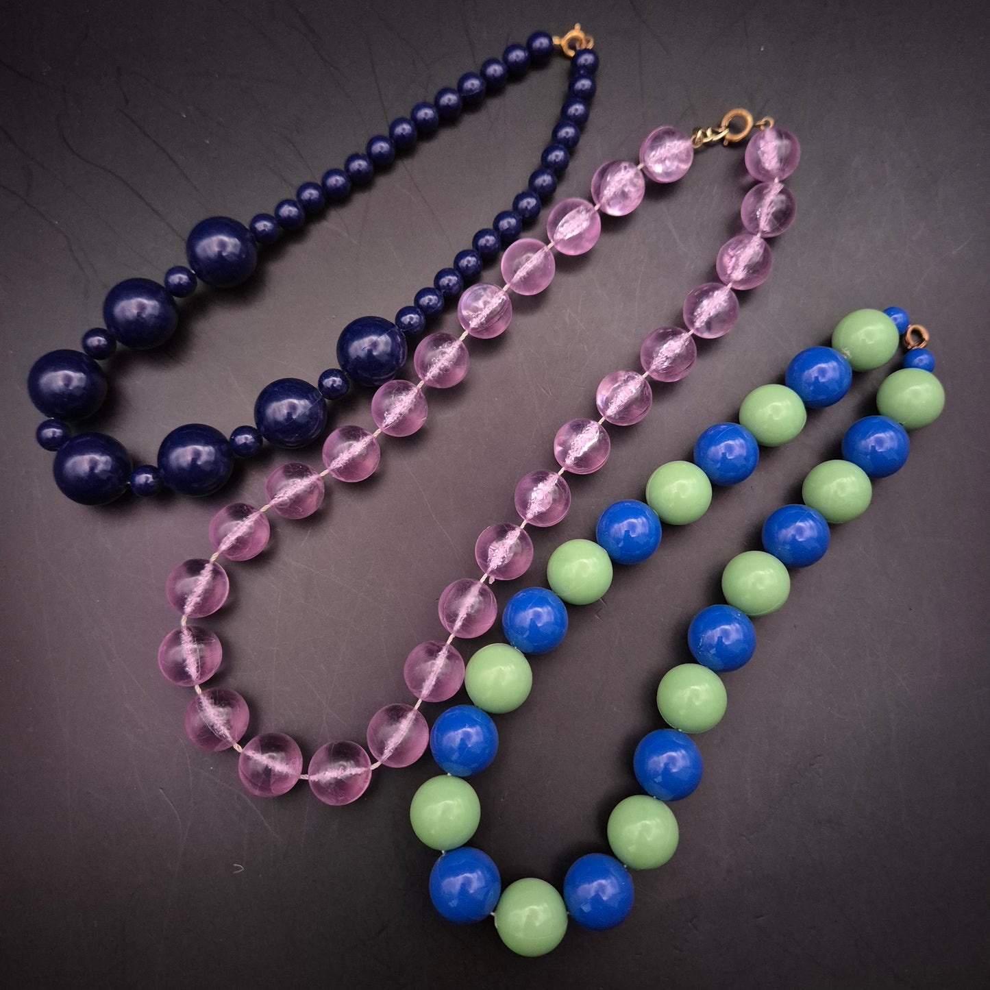 Dreier Konvolut Auffällige Perlenketten