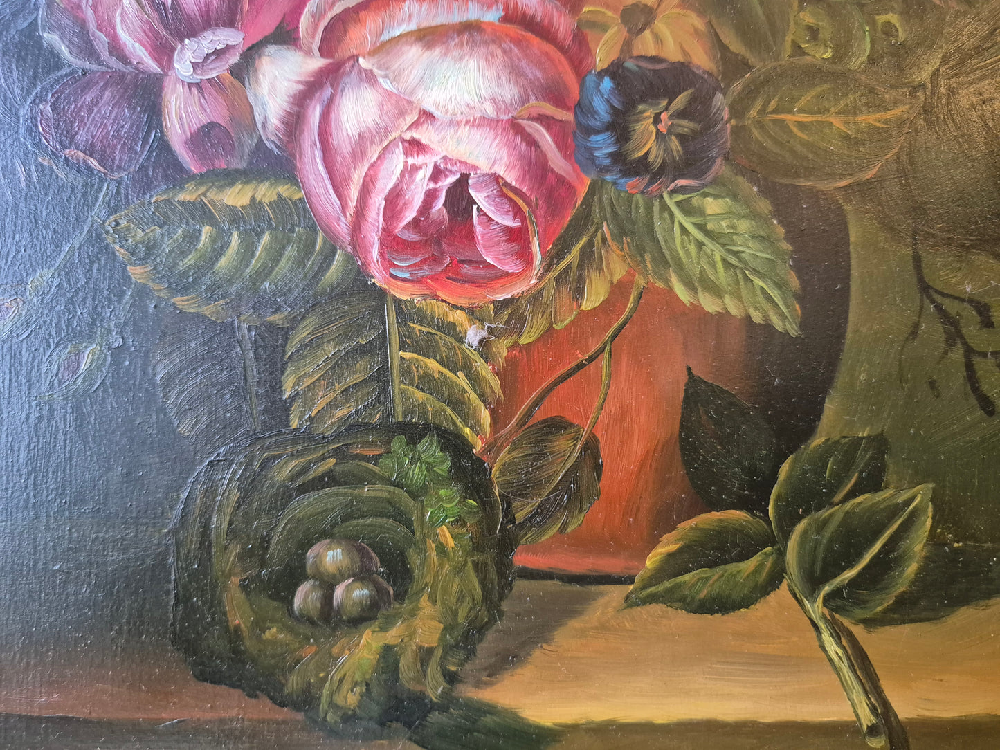 Gemälde Stillleben Blumen Handsigniert Blumenstrauß Harder (XX) 58x48cm