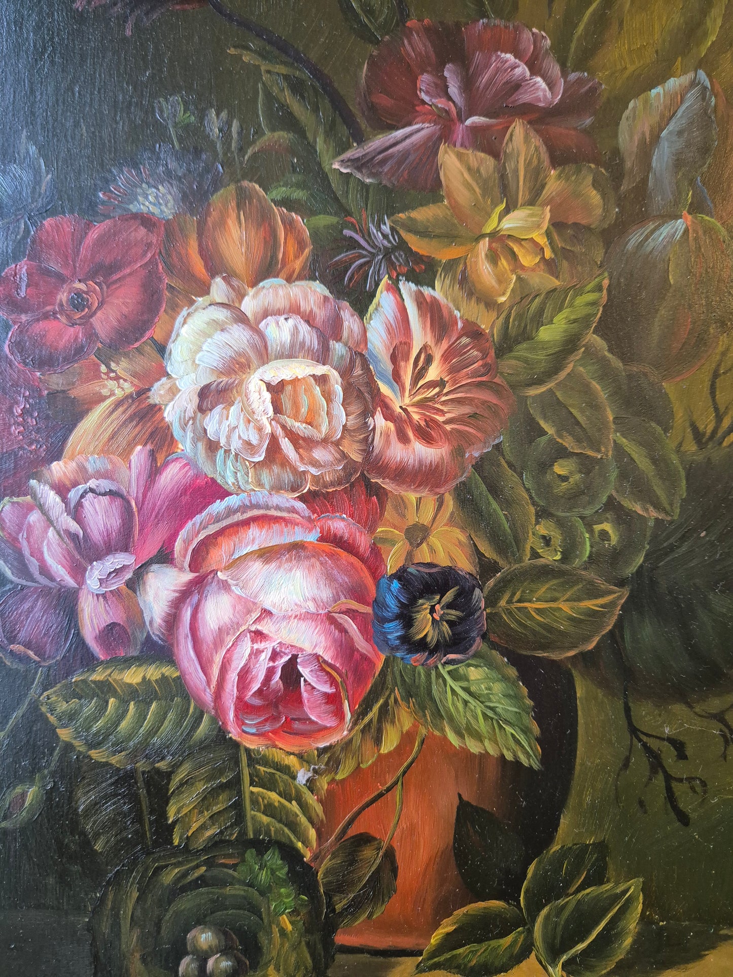 Gemälde Stillleben Blumen Handsigniert Blumenstrauß Harder (XX) 58x48cm