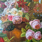 Gemälde Stillleben Blumen Blumenstrauß Handsigniert M. Wagner (XX) 55x45