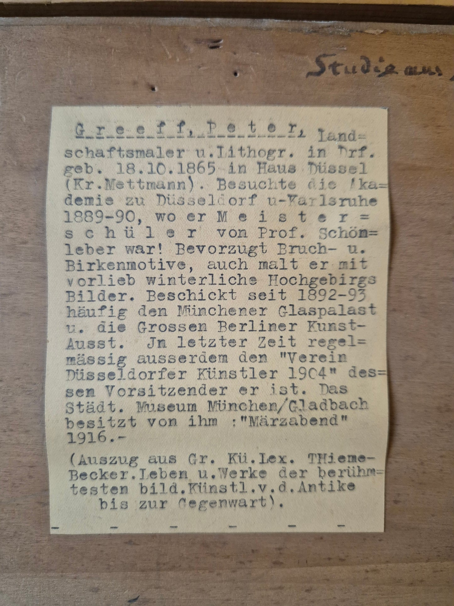 Gemälde Landschaft Antik Gänse Bauernhof Peter Greeff (1865-1939) 38x48cm