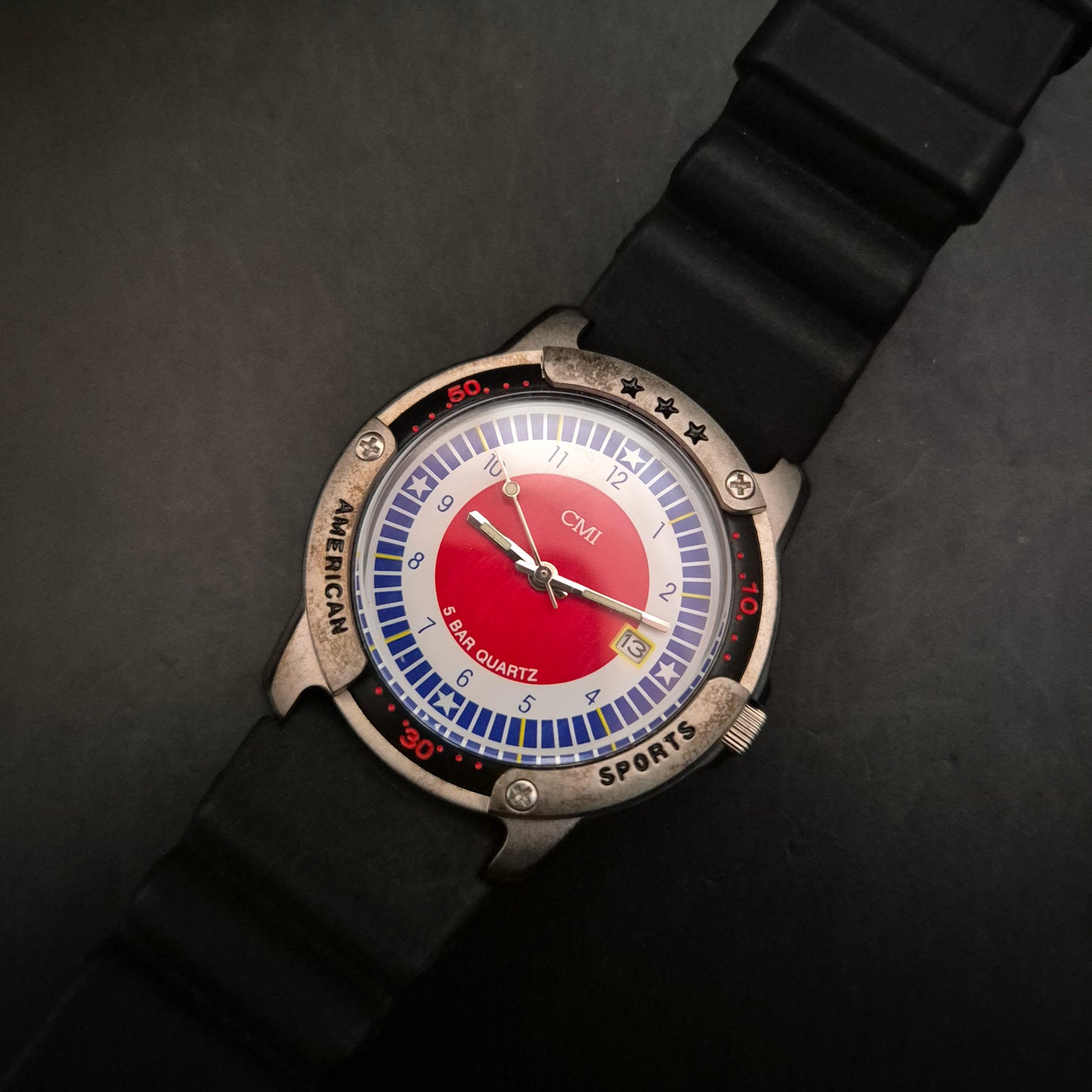 CMI Sports Uhr – American Style mit Datumsanzeige (5 Bar)