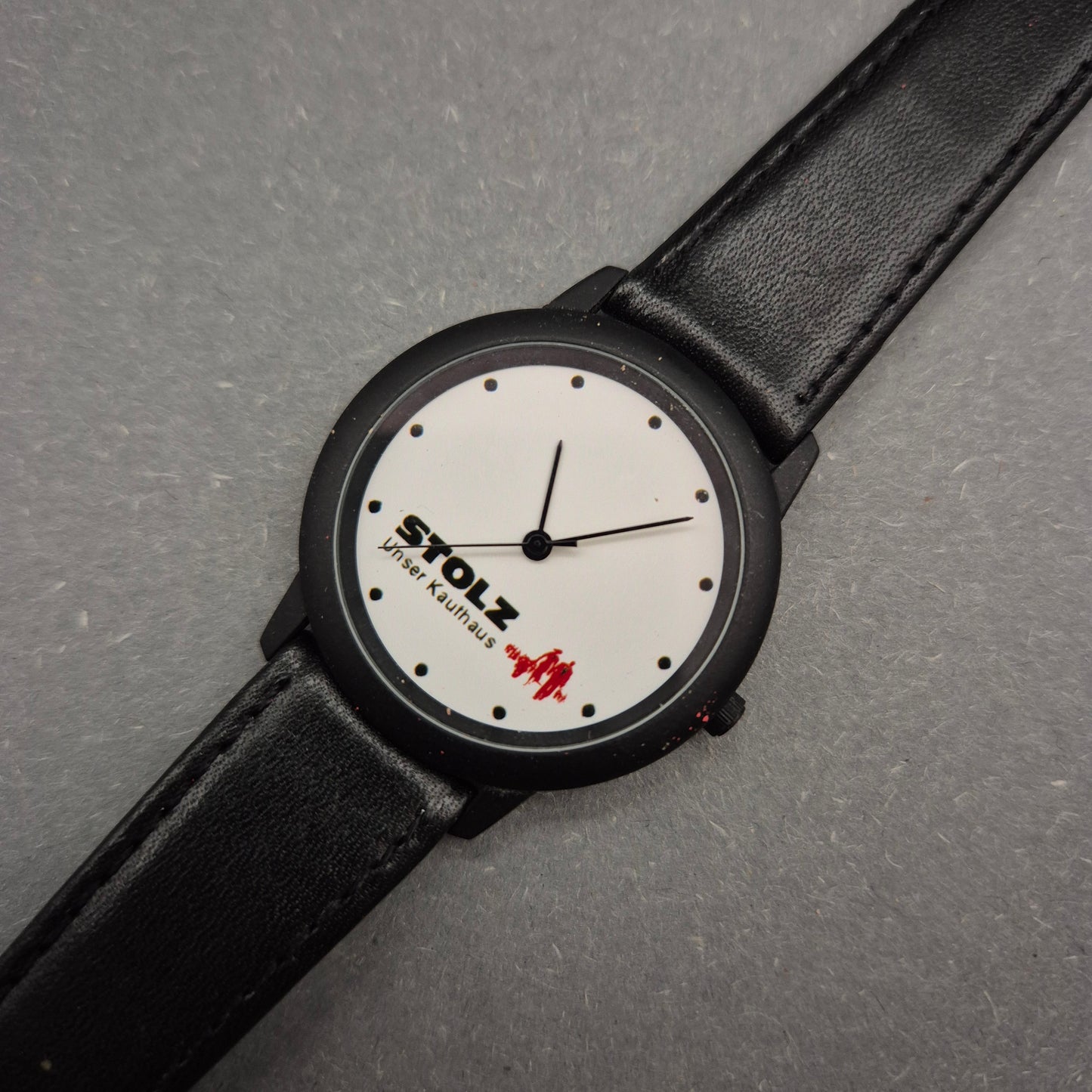 Werbe Herren Uhr „Stolz – Unser Kaufhaus“ im schlichten Design