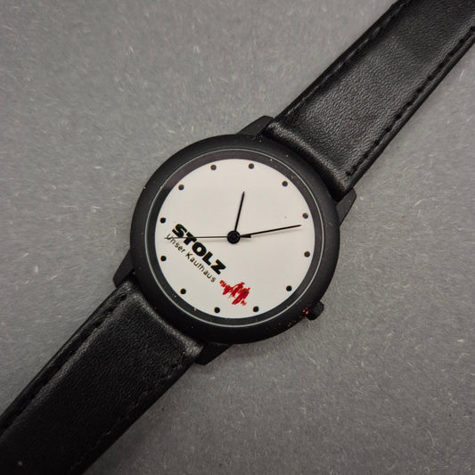 Werbe Herren Uhr „Stolz – Unser Kaufhaus“ im schlichten Design