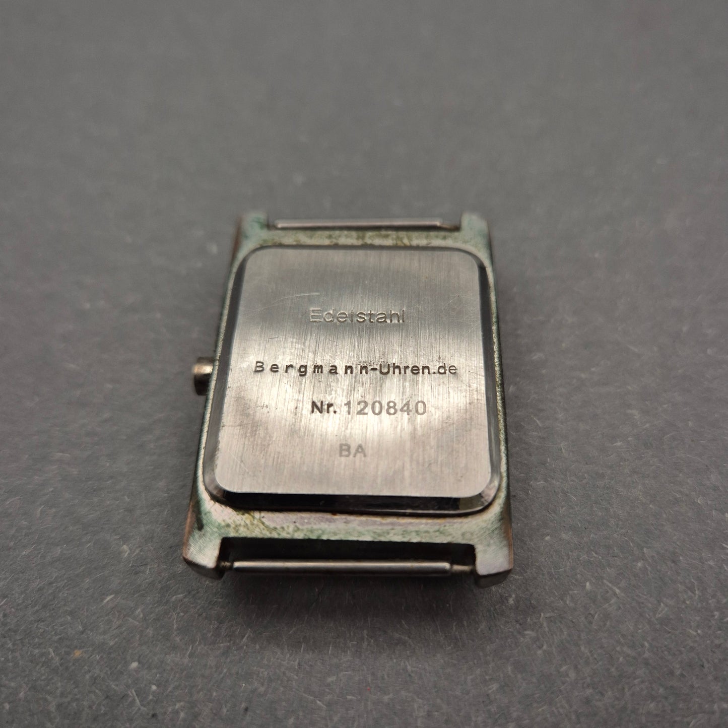 Vintage Herren Uhr von Bergmann – Rechteckiges Edelstahlgehäuse