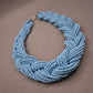 Geflochtene Perlen Halskette in Hellblau – Sommerliches Statement