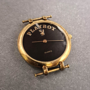 Playboy Damen Uhr – Vergoldetes Gehäuse mit schwarzem Zifferblatt