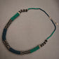Perlen Halskette in Blau-Grün-Schwarz – Handgearbeitet im Ethno-Stil