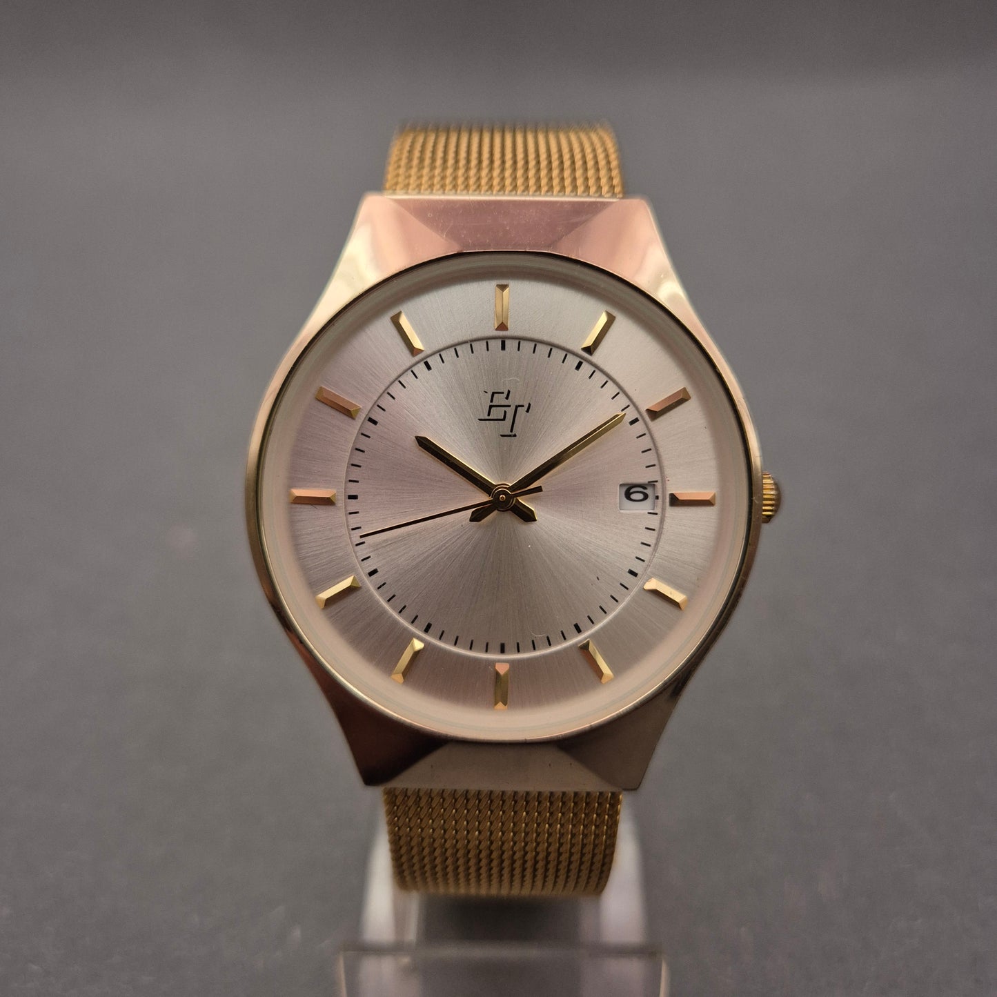 Elegante EURO TOPS Herren Uhr – Klassisch & Vergoldet