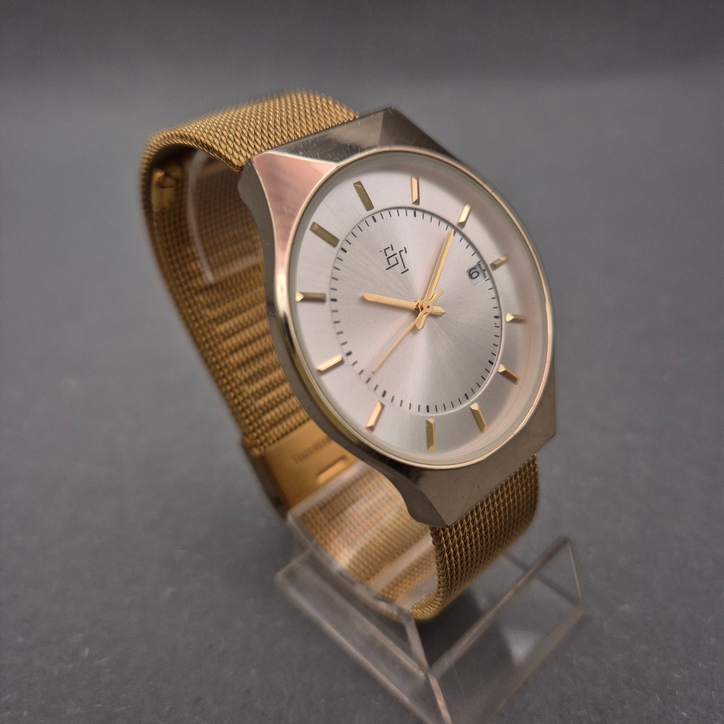 Elegante EURO TOPS Herren Uhr – Klassisch & Vergoldet