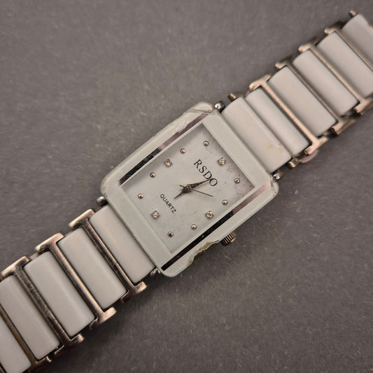 Moderne RSDO Damen Uhr – Weißer Keramik-Look