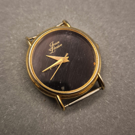 Jean Darive Damen Uhr (Gehäuse) – Schwarz-Gold, ohne Armband