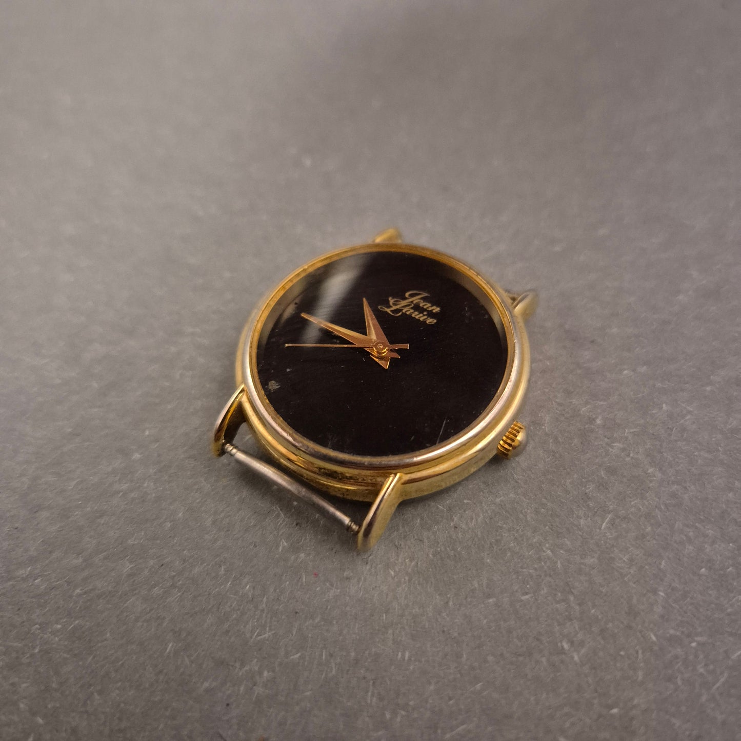 Jean Darive Damen Uhr (Gehäuse) – Schwarz-Gold, ohne Armband