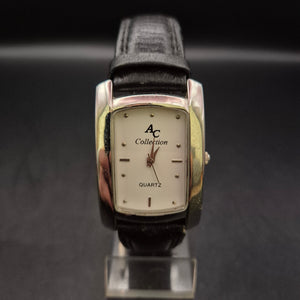 Klassische AC Collection Damen Uhr mit Lederarmband und Quarzwerk