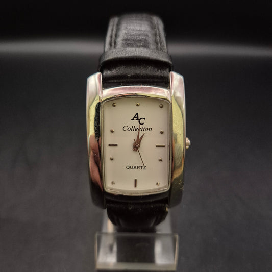 Klassische AC Collection Damen Uhr mit Lederarmband und Quarzwerk