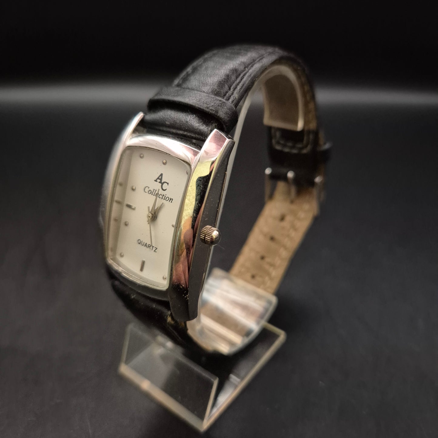 Klassische AC Collection Damen Uhr mit Lederarmband und Quarzwerk