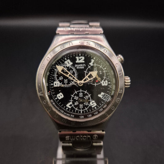 Maskuliner Swatch Irony Chronograph – Sportliches Edelstahl-Design