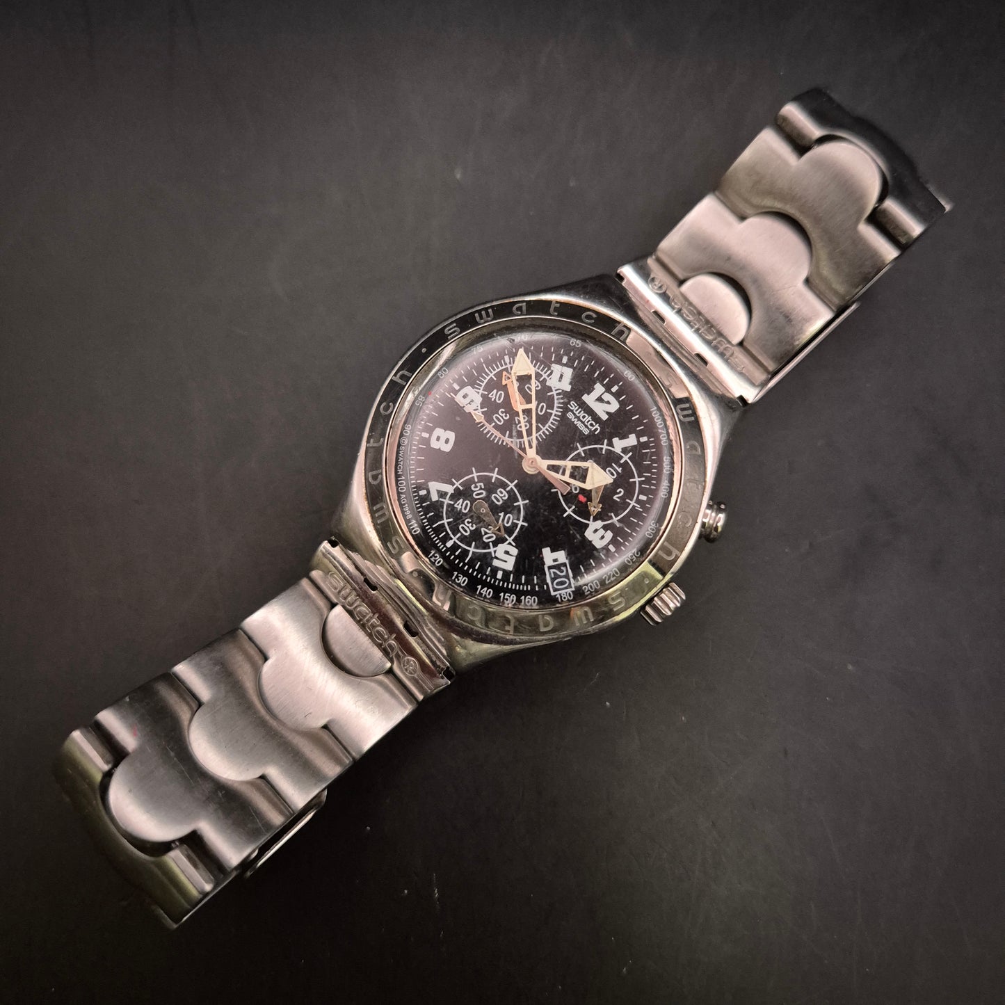 Maskuliner Swatch Irony Chronograph – Sportliches Edelstahl-Design