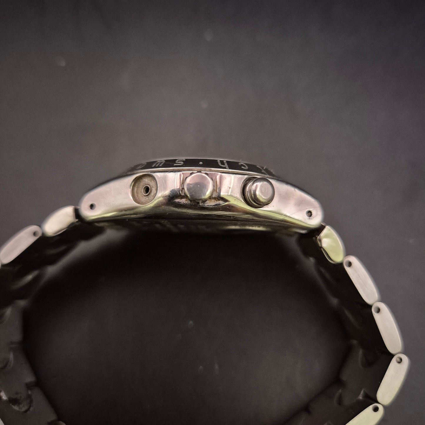 Maskuliner Swatch Irony Chronograph – Sportliches Edelstahl-Design