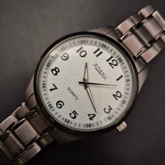 Schlichte Herren Uhr von Pospa – Klassisches Design mit Edelstahlarmband