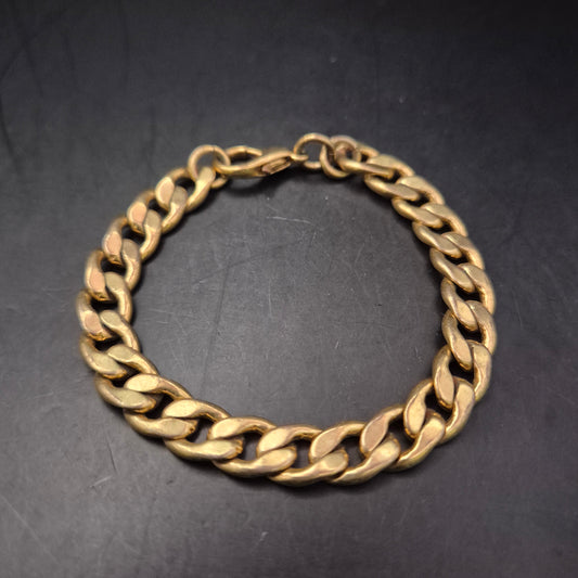 Vergoldetes Armband – Klassische Panzerkette im zeitlosen Stil