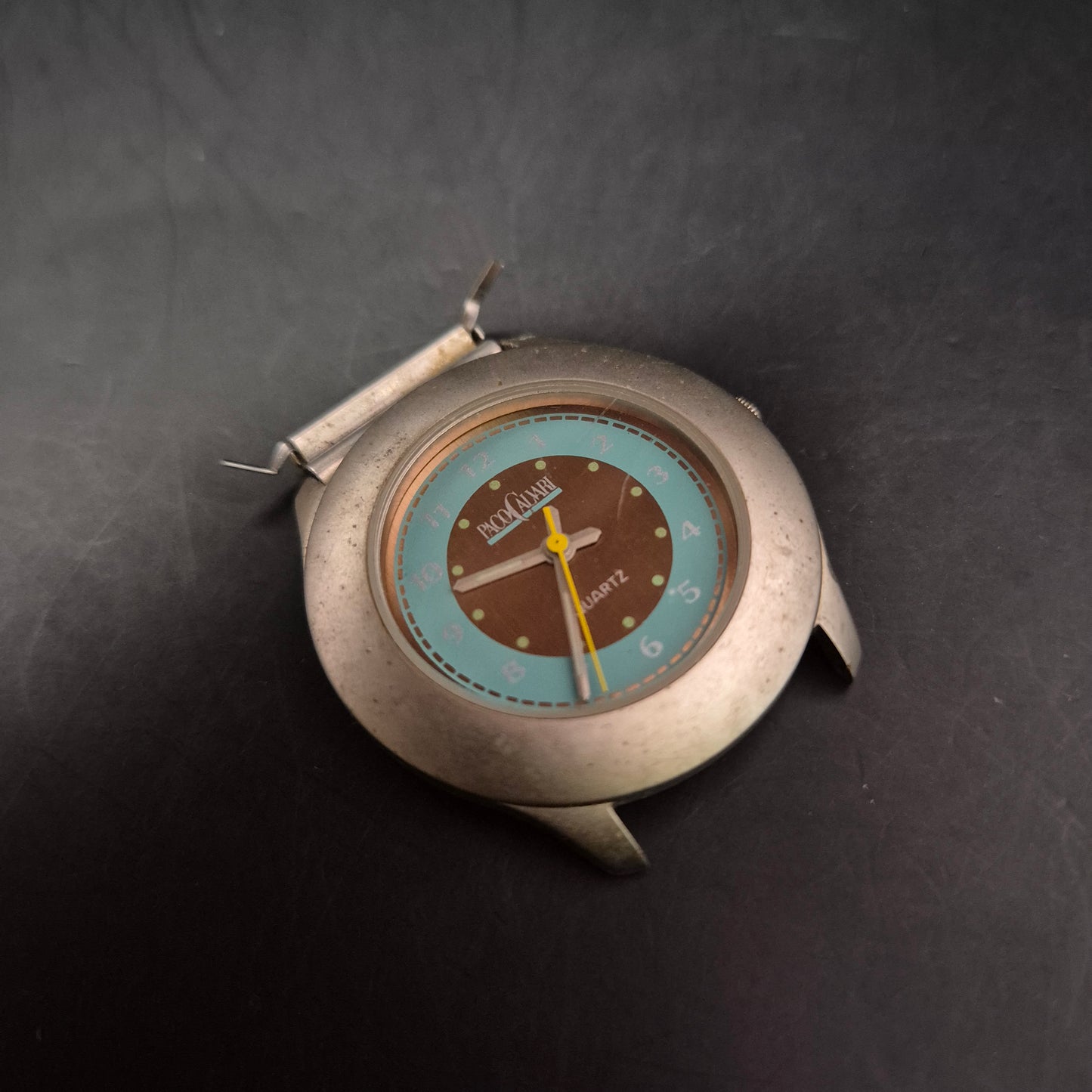 Paco Caldari Quarz-Uhrkopf – Buntes, auffälliges Zifferblatt – Ohne Armband