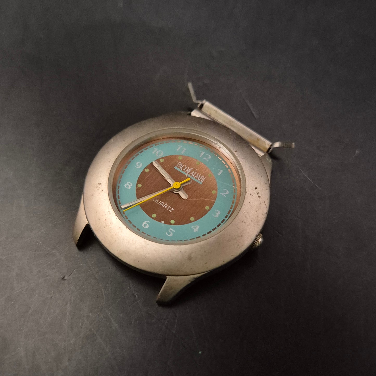 Paco Caldari Quarz-Uhrkopf – Buntes, auffälliges Zifferblatt – Ohne Armband