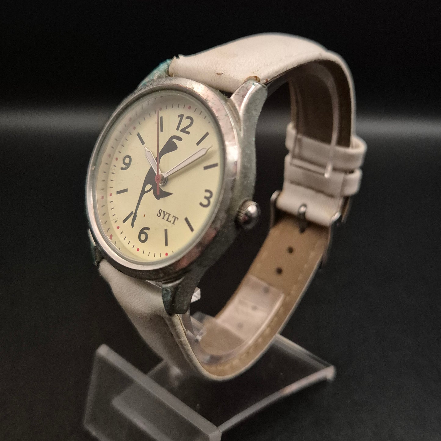 Sylt Damen Uhr mit weißem Lederarmband – Maritimer Retro-Look