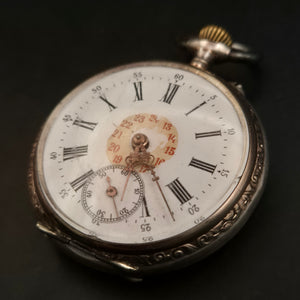 Antike Remontoir Taschenuhr – Französisches Design mit Handaufzug