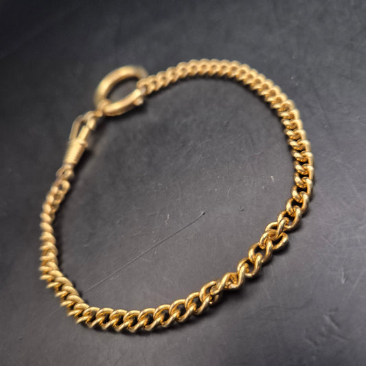 Vergoldetes Gliederarmband – Klassisches Design mit Federringverschluss