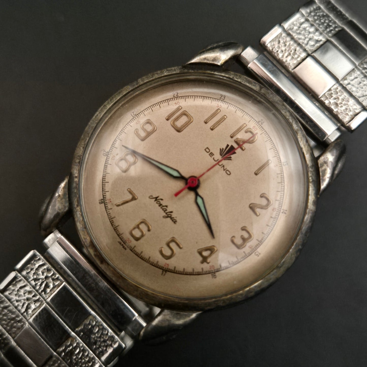 DeJuno Herren Uhr „Nostalgia“ – Retro Design mit Stretchband