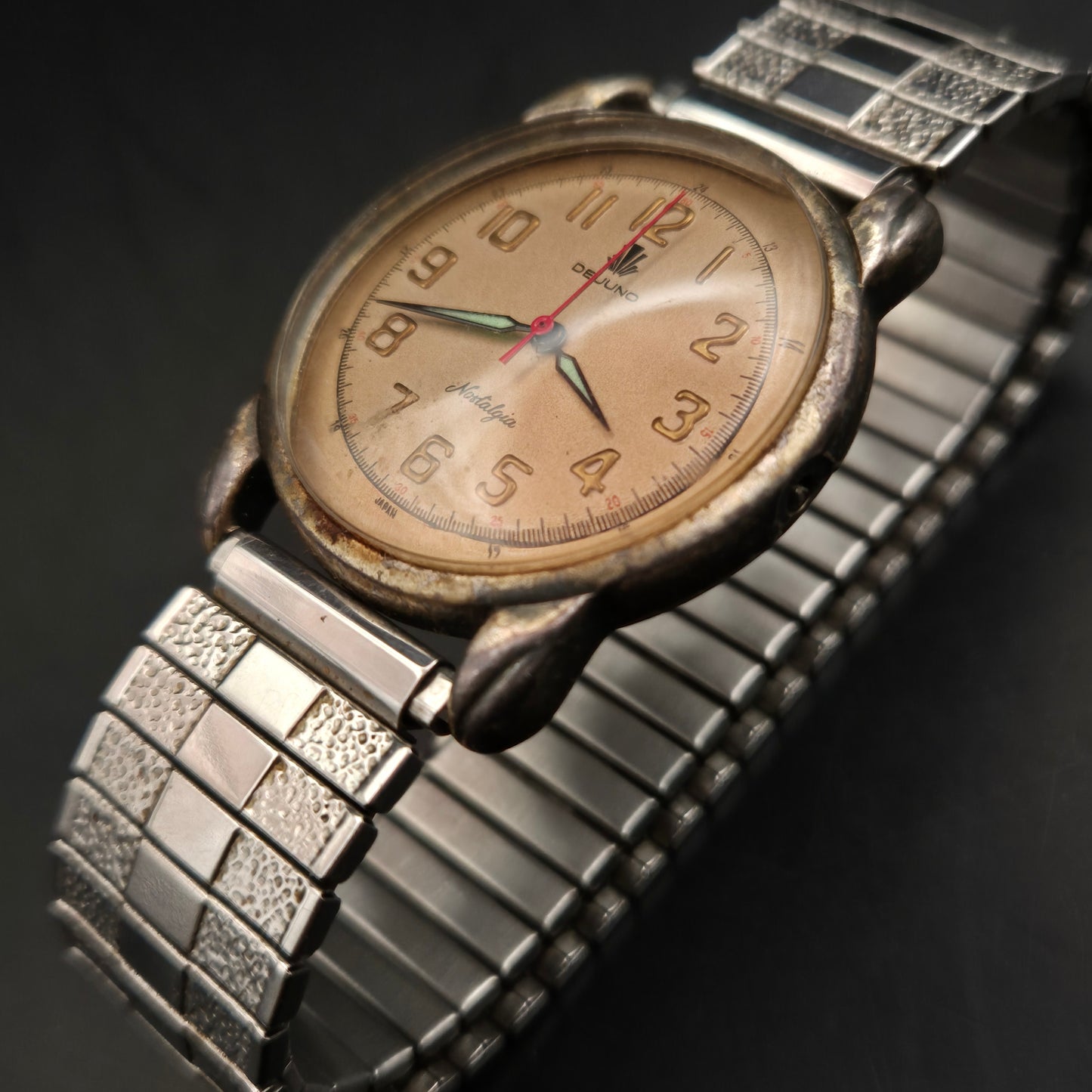 DeJuno Herren Uhr „Nostalgia“ – Retro Design mit Stretchband