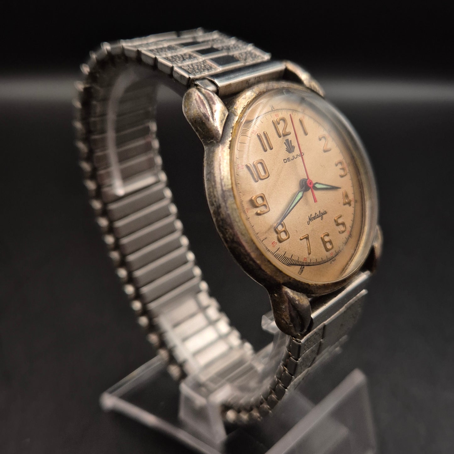 DeJuno Herren Uhr „Nostalgia“ – Retro Design mit Stretchband