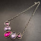 Bonita Statement Halskette – Silberfarbene Kette mit bunten Steinen